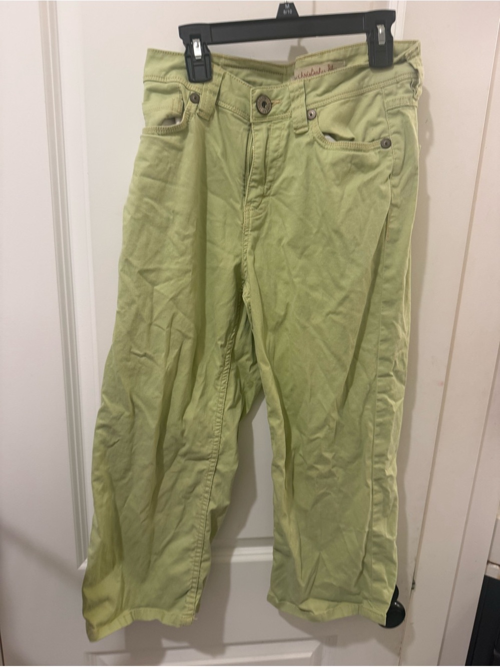 Christopher Blue Size 6 Green Cotton Stretch Cropped Pants Capris